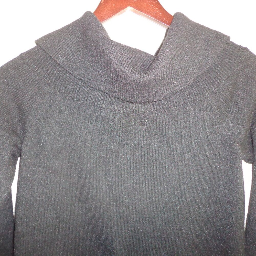 Anthropologie Wide Cowl Neck Sweater XS Black Raglan Long Sleeves - Picture 9 of 10